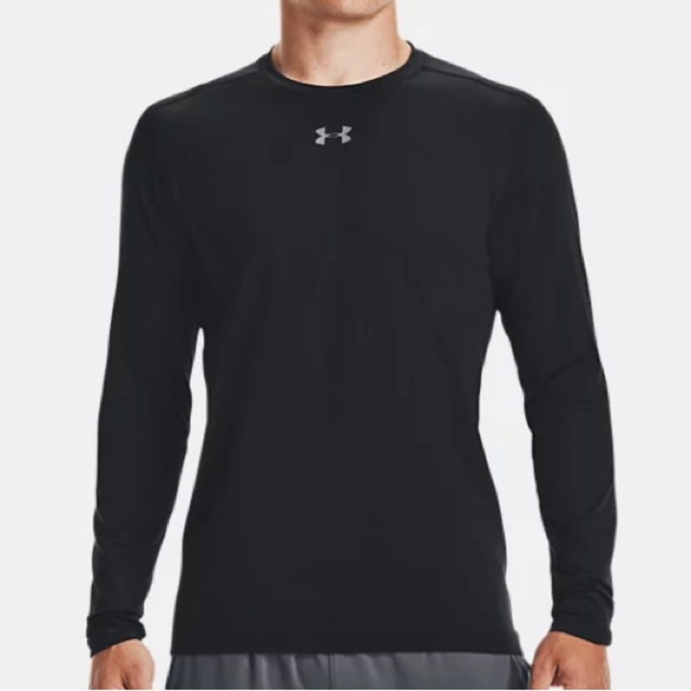 UNDER ARMOUR COLDGEAR FITTED CREW-BLACK/GRAPHITE-SZ 2XL-NWT. CHEST:48-52 Inches.
